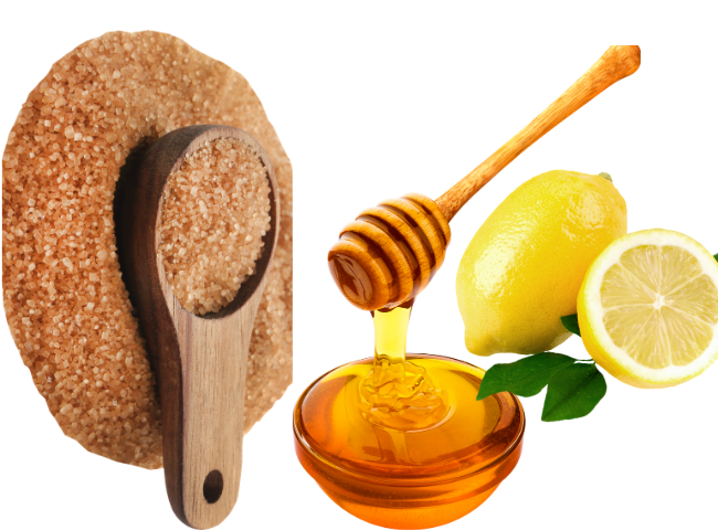 Brown sugar, Honey and Lemon Juice Mask