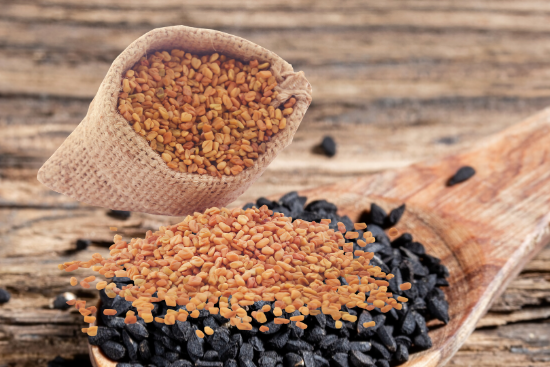 Black seed oil and fenugreek seeds