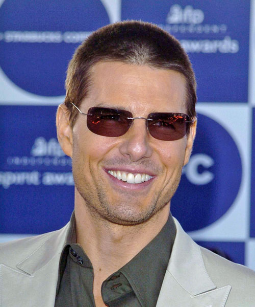 Tom Cruise Short Light Brunette Haircut